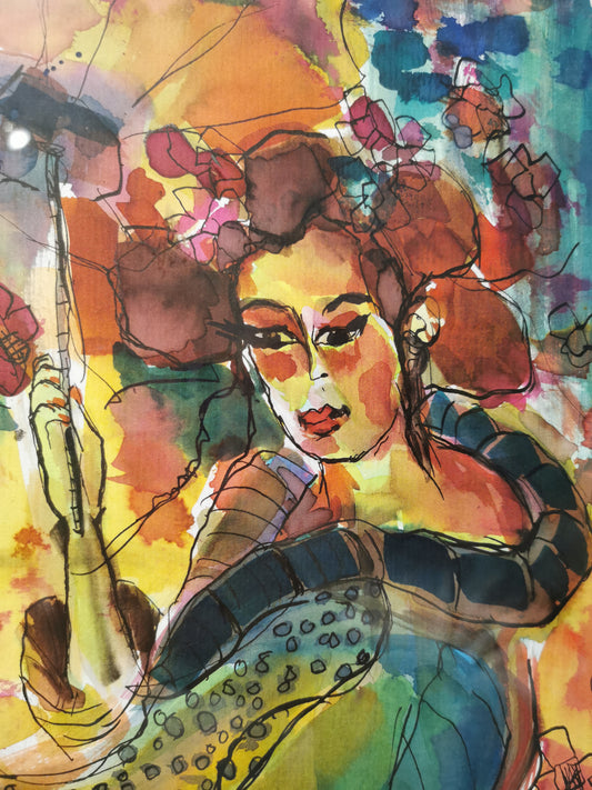 Geisha à l'ombrelle