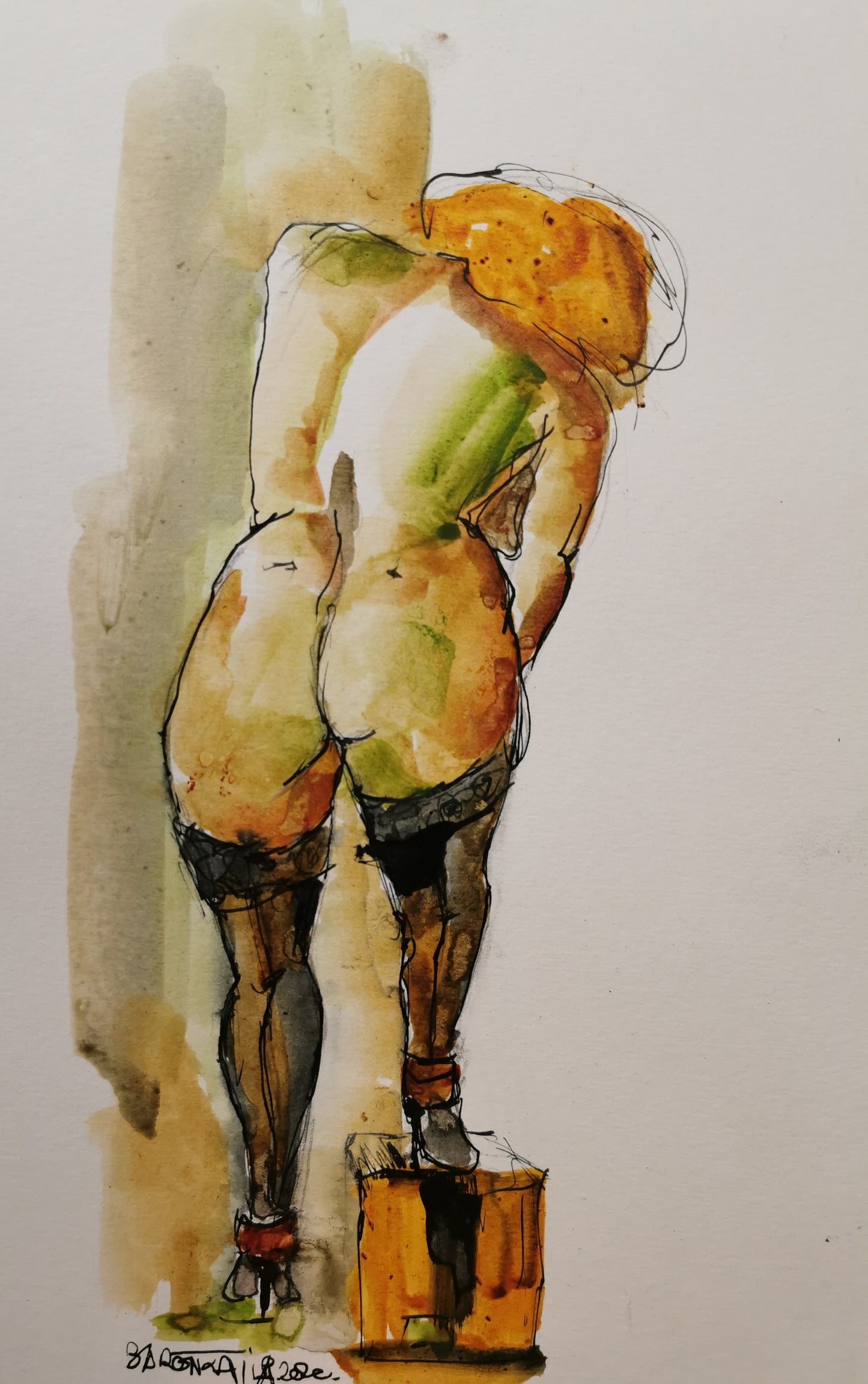 femme aux bas