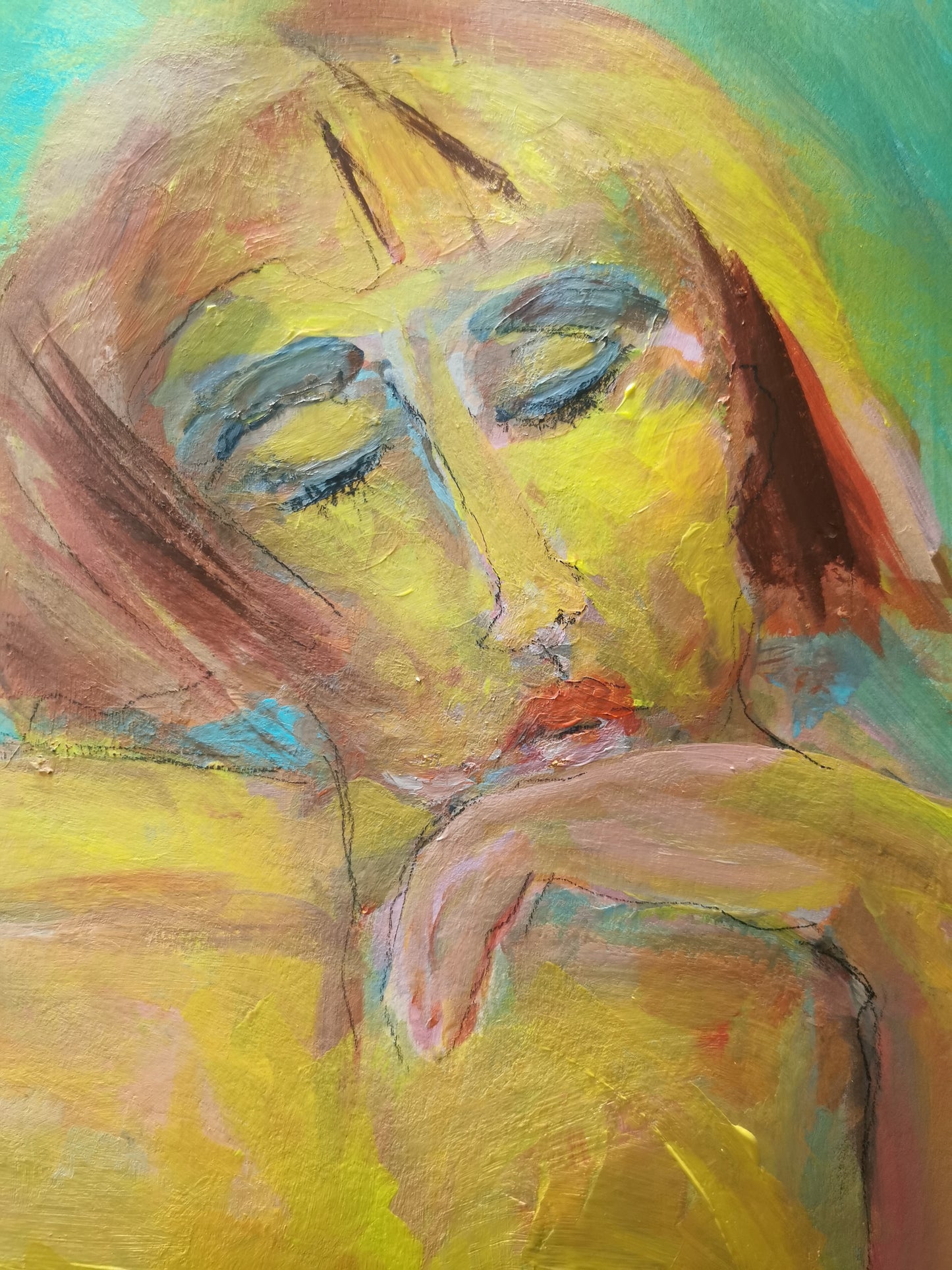 la fille et son poisson rouge