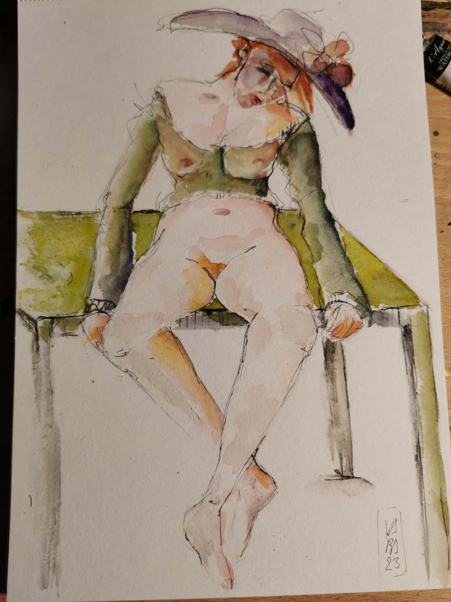 Femme au chapeau