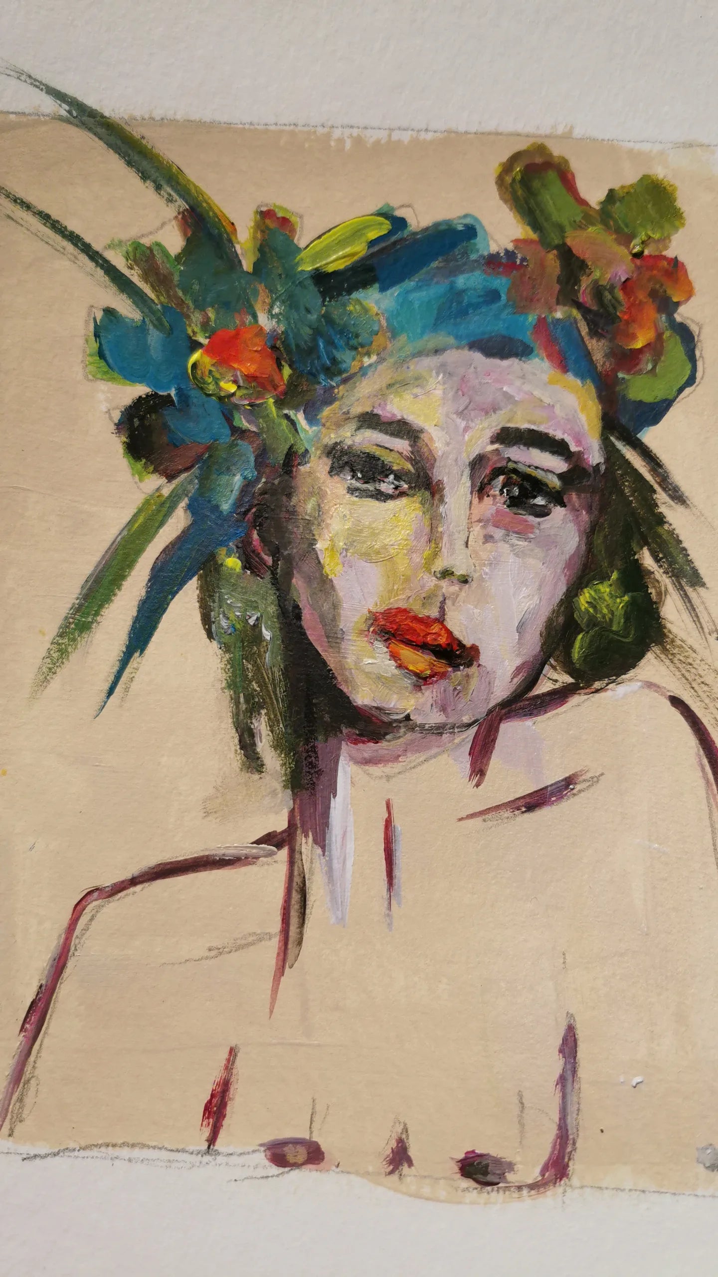 Femme aux fleurs