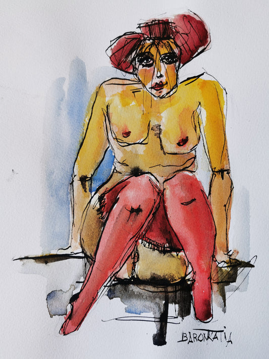 la femme aux bas rouges