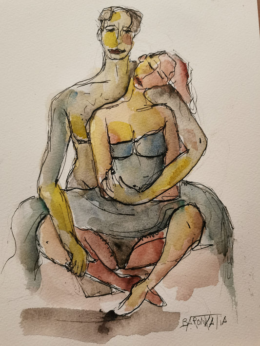 contre son épaule