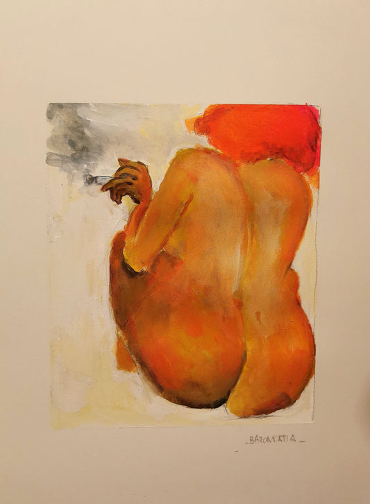 Elle fumait nue..
