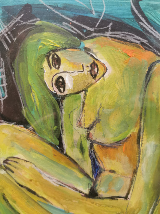 femme à la tête penchée
